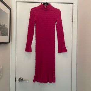 ‘Never Fully Dressed’ Fuchsia ruffled dress in size 2